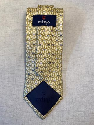 Corbata de seda vintage dorada MIRTO
