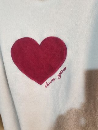 Pijama 2 piezas TEX corazón burdeos