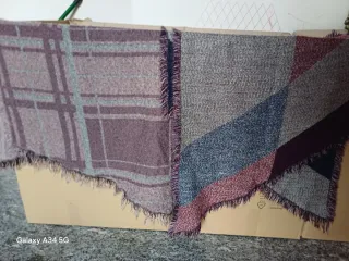 Set Sciarpa Donna Grigio Viola