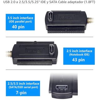 Adaptador USB a IDE y SATA