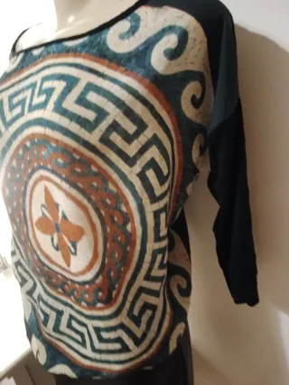 Suéter fino estampado delantero talla única