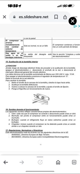 Frigorífico bajo encimera Teka