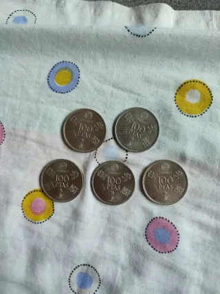 5 Monedas 100 Pesetas Mundial España 82
