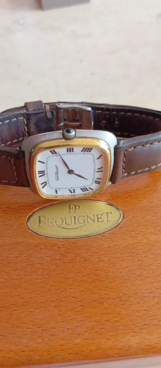 Reloj Suizo Émile Pequignet Acero y Bisel Oro 18 k