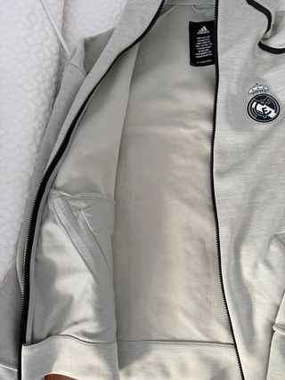 Sudadera Adidas Real Madrid Gris Cremallera