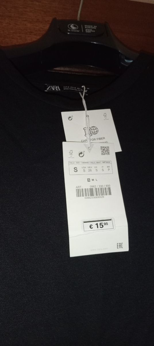 Vestido Zara Negro Talla S