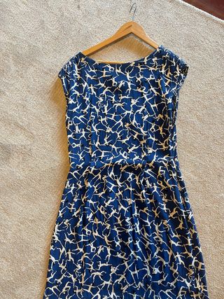 Vestido azul Bimba y Lola con estampado de figuras