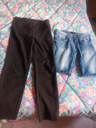 2 Pantalones: Negro y Vaquero