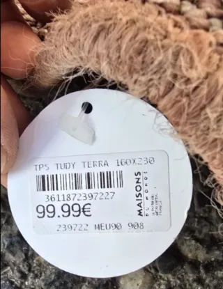 Alfombra Tudy Terra Beige/Rosa