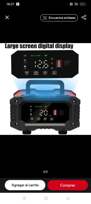 Cargador Batería Inteligente Coche Moto 12V/24V