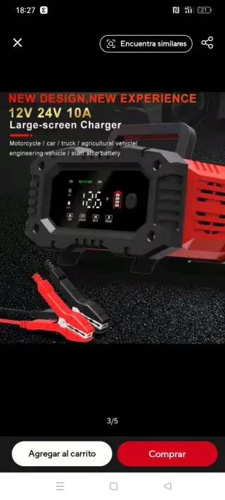 Cargador Batería Inteligente Coche Moto 12V/24V