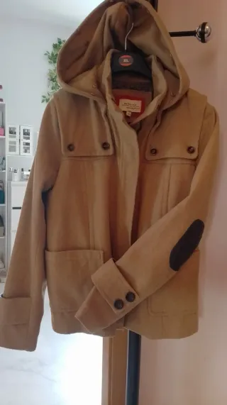 Abrigo Parka Beige Mujer Talla L