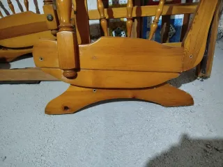 Sofá de 2 plazas madera y tela