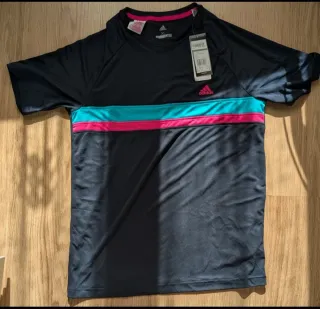 Camiseta Adidas Talla XL Negra y Rosa