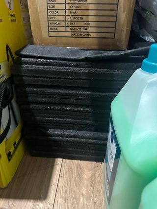 Losetas de Caucho Negro para Gimnasio