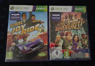 Juegos Xbox 360 Kinect Joy Ride y Kinect Adventure