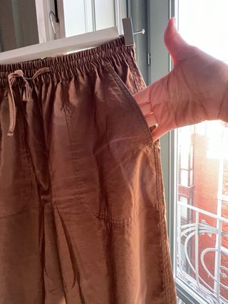 Pantalón Zara Marrón Chocolate Talla XS