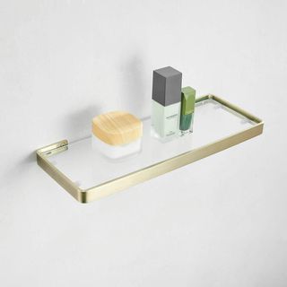 Estante Baño Cristal Oro Mate 55cm
