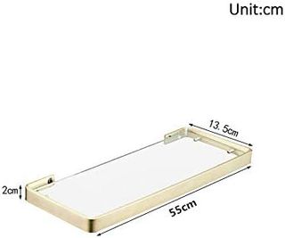 Estante Baño Cristal Oro Mate 55cm