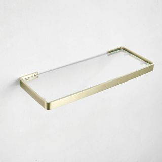 Estante Baño Cristal Oro Mate 55cm