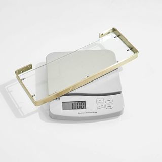 Estante Baño Cristal Oro Mate 55cm