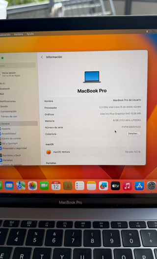 MacBook Pro 13" A1708 (2018) – Gris espacial 