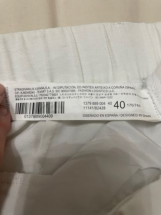 Pantalón corto blanco