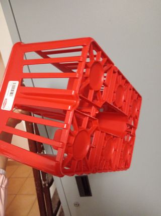 Cestello porta bottiglie rosso