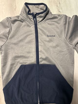 Sudadera Timberland Niño Gris y Azul Talla XS