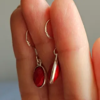 Pendientes Plata 925 Coral