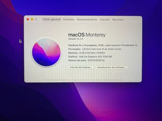 MacBook Pro 13 del 2016 - 500GB