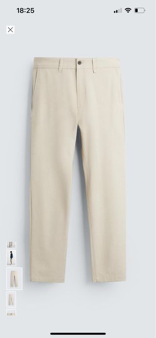 Pantalón Zara Confort Beige