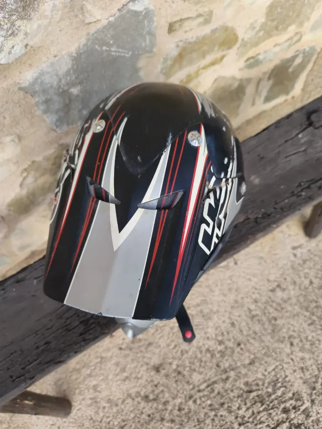 Casco Enduro Negro y Gris