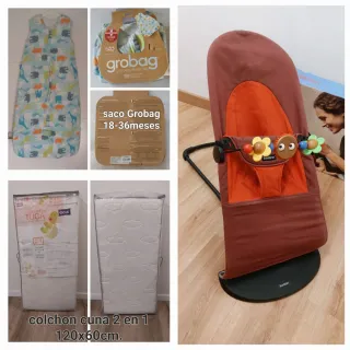 hamaca Babybjörn + Colchón Cuna 2en1 + Saco +...