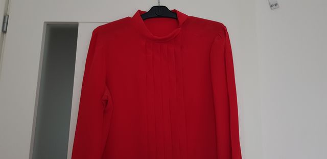 Camicia vintage anni 80 rossa taglia S/M