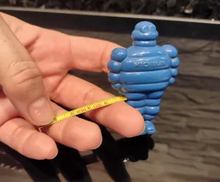 Cinta metrica e portachiavi vintage Michelin BIBENDUM