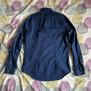 Camisa Zara Slim Fit Azul Talla L