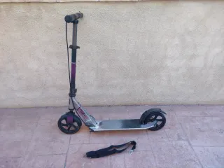 Patinete Oxelo Mid 9 plegable negro-rosa