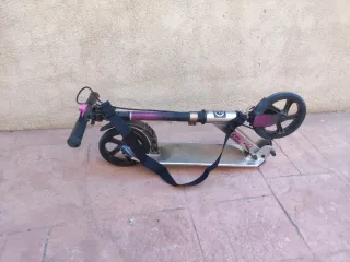 Patinete Oxelo Mid 9 plegable negro-rosa