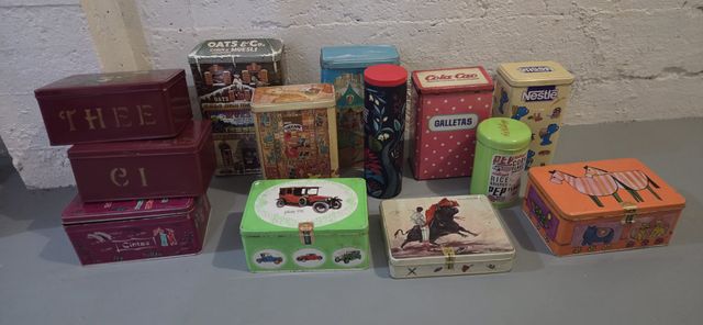 Lote 10 Cajas Metálicas Vintage Varias