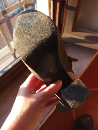 Stivaletti Benetton tacco alto grigio