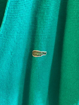 Cárdigan Lacoste Verde Vintage Hombre