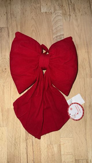 Fiocco Natalizio Rosso Velluto 22cm 