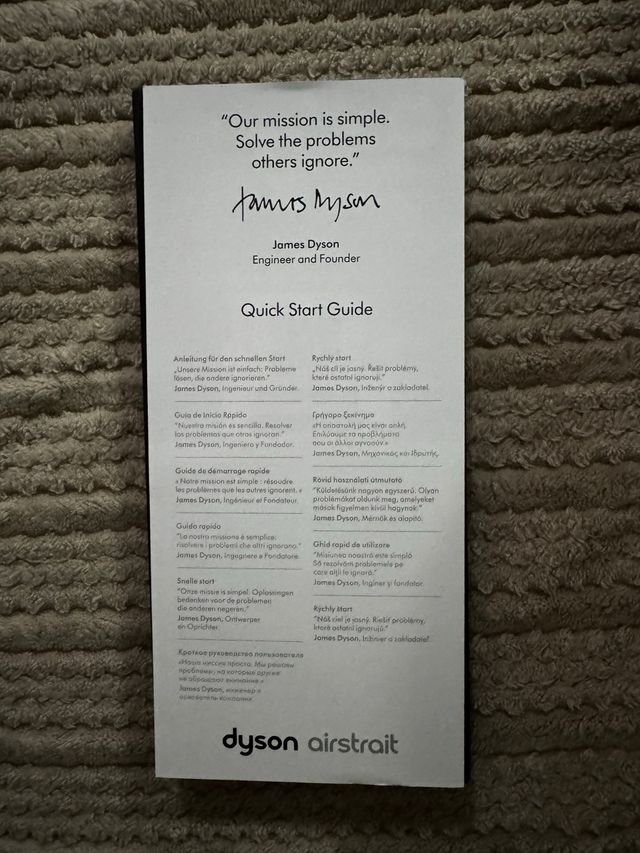 Plancha Dyson Airstrait en Garantía 2 años.