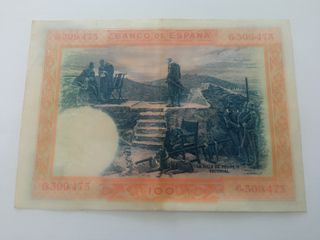 100 pesetas 1925 sin serie sello seco