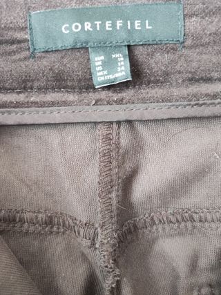 Pantaloni in pelle color pesca marrone