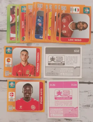 Lote cromos UEFA Euro 2020 Panini