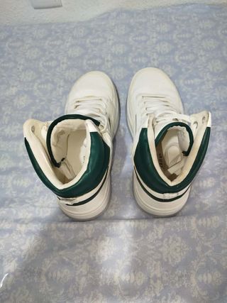 Zapatillas altas blancas y verdes Talla 43
