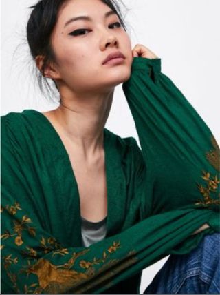 Kimono Zara bordado boho talla única