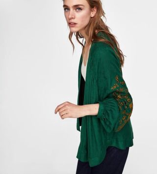 Kimono Zara bordado boho talla única